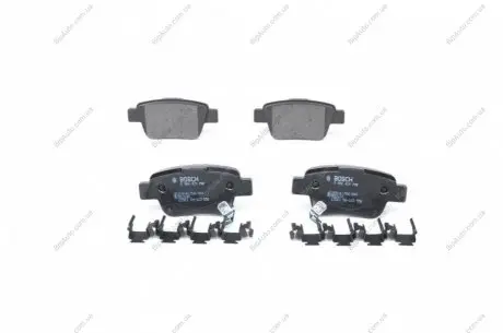 Тормозные колодки дисковые, к-кт. BOSCH 0 986 424 798