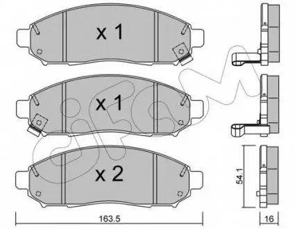 Гальмівні колодки перед. Nissan Navara 2,5dCi 05- CIFAM 822-743-0