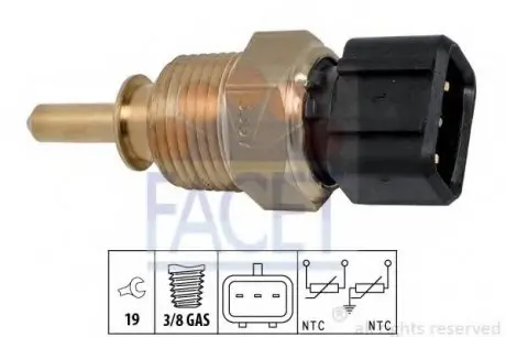 Датчик температури охолоджуючої рідини FACET 7.3367