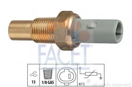 Датчик температури охолоджуючої рідини FACET 7.3184