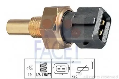 Датчик температури охолоджуючої рідини FACET 7.3165