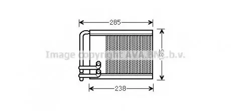 Радіатор обігрівача HYUNDAI Sonata V (NF) (AVA) AVA COOLING HYA6317