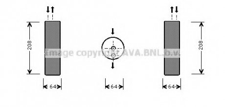 Осушувач кондиціонера MB S-KL W220 98- (AVA) AVA COOLING MSD053