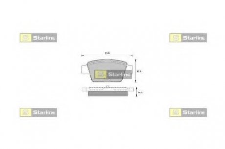 Гальмівні колодки дискові STARLINE BD S836P (фото 1)