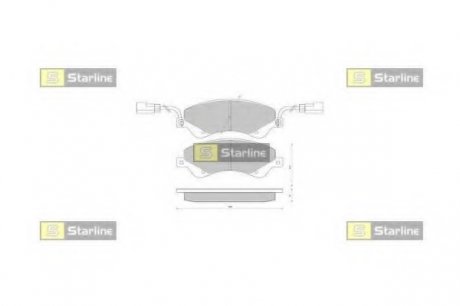Гальмівні колодки дискові STARLINE BD S849P (фото 1)