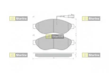 Гальмівні колодки дискові STARLINE BD S847P