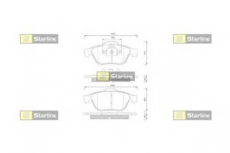 Гальмівні колодки дискові STARLINE BD S825P (фото 1)