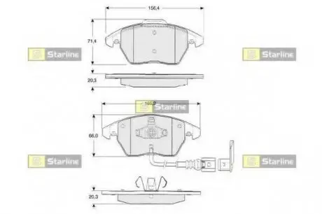 Гальмівні колодки дискові STARLINE BD S833P