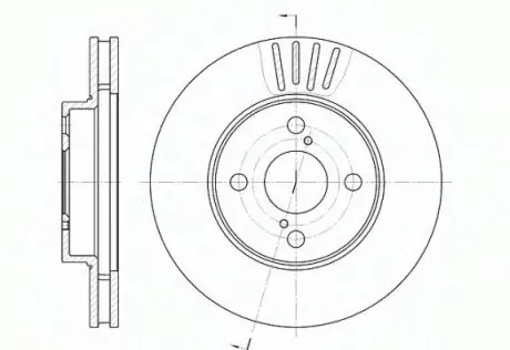 Диск гальмівний TOYOTA, передн., вент. REMSA 6742.10