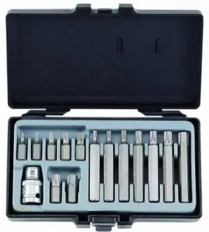 Набор бит TORX 10мм: 1/2&quot; 15 предметов. FORCE 4156 (фото 1)