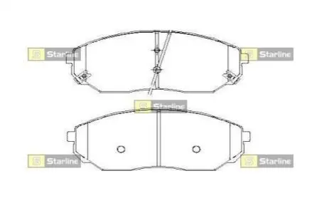 Колодки тормозные дисковые, к-кт. STARLINE BD S448