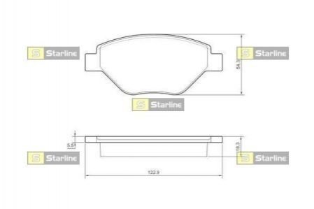 Гальмівні колодки дискові STARLINE BD S435