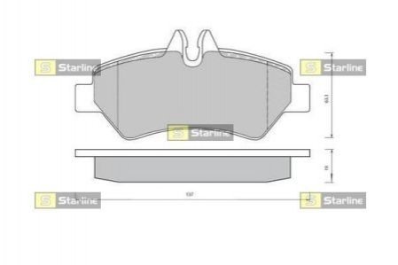 Колодки тормозные дисковые, к-кт. STARLINE BD S423