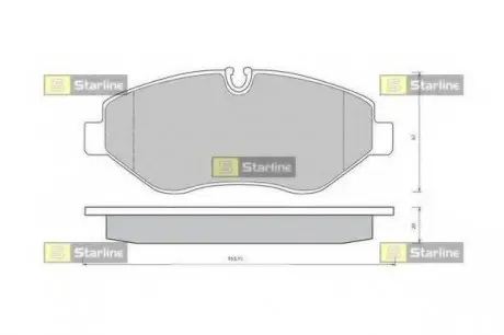 Колодки тормозные дисковые, к-кт. STARLINE BD S426