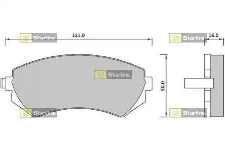 Колодки тормозные дисковые, к-кт. STARLINE BD S392