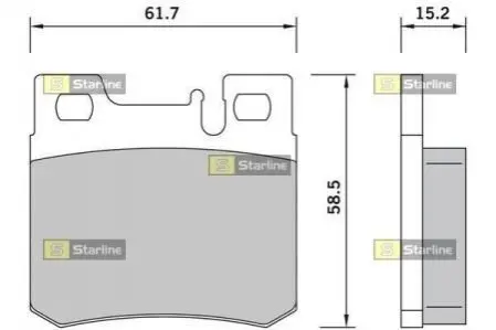 Колодки тормозные дисковые, к-кт. STARLINE BD S385