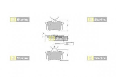 Гальмівні колодки дискові STARLINE BD S375 (фото 1)