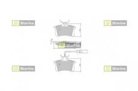 Колодки тормозные дисковые, к-кт. STARLINE BD S375
