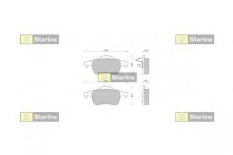 Колодки тормозные дисковые, к-кт. STARLINE BD S372 (фото 1)