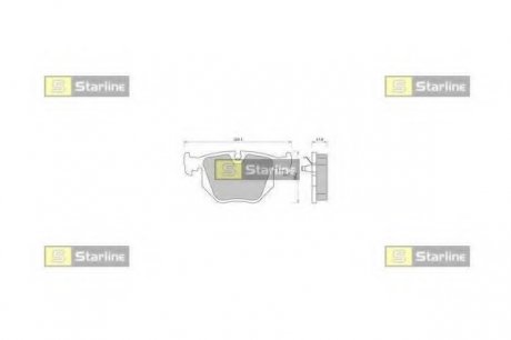 Колодки тормозные дисковые, к-кт. STARLINE BD S363 (фото 1)