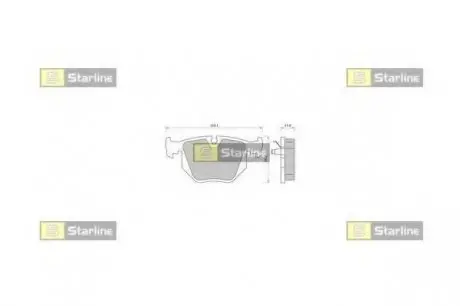 Колодки тормозные дисковые, к-кт. STARLINE BD S363