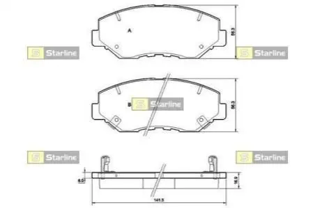 Гальмівні колодки дискові STARLINE BD S356
