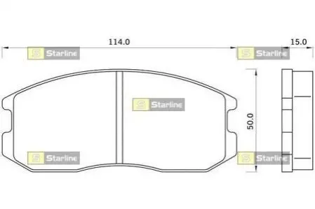 Гальмівні колодки дискові STARLINE BD S350