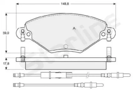 Колодки тормозные дисковые, к-кт. STARLINE BD S341