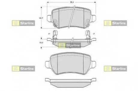 Колодки тормозные дисковые, к-кт. STARLINE BD S320