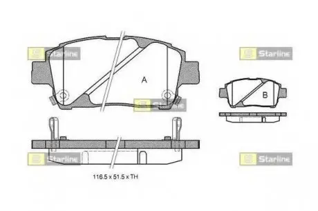 Гальмівні колодки дискові STARLINE BD S321