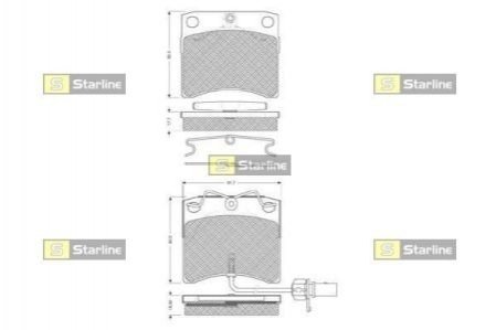 Гальмівні колодки дискові STARLINE BD S305 (фото 1)