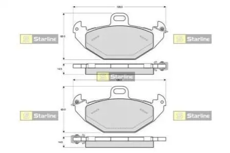 Колодки тормозные дисковые, к-кт. STARLINE BD S299 (фото 1)