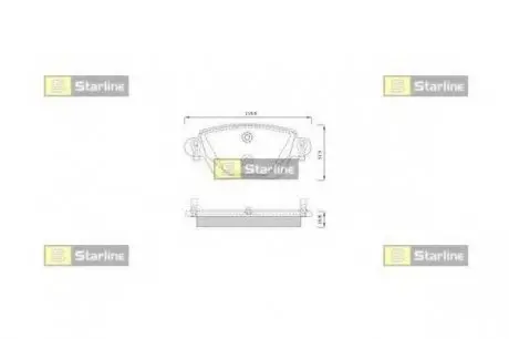 Колодки тормозные дисковые, к-кт. STARLINE BD S252