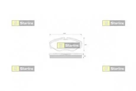 Колодки тормозные дисковые, к-кт. STARLINE BD S250
