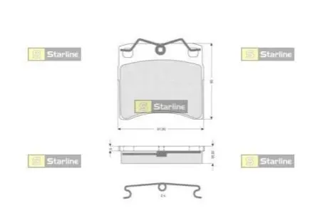 Колодки тормозные дисковые, к-кт. STARLINE BD S236