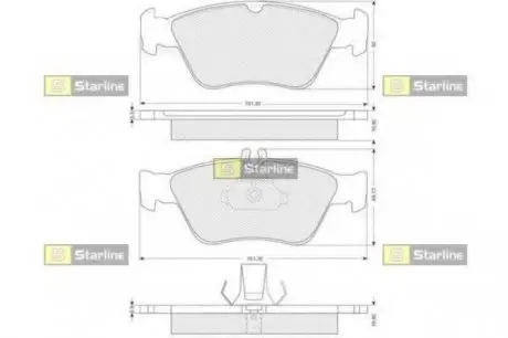 Гальмівні колодки дискові STARLINE BD S227