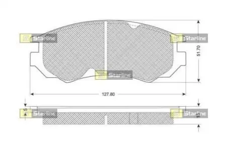 Фото 1 - колодки тормозные дисковые, к-кт. STARLINE BD S215 Колодки тормозные дисковые, к-кт. STARLINE BD S215 (фото 1)