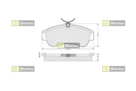 Колодки тормозные дисковые, к-кт. STARLINE BD S203