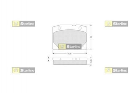 Колодки тормозные дисковые, к-кт. STARLINE BD S196 (фото 1)