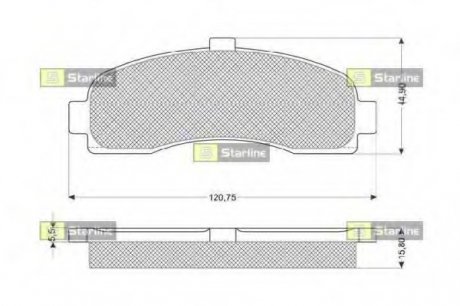 Колодки тормозные дисковые, к-кт. STARLINE BD S189 (фото 1)