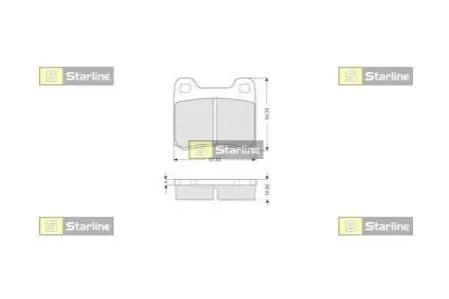 Колодки тормозные дисковые, к-кт. STARLINE BD S190