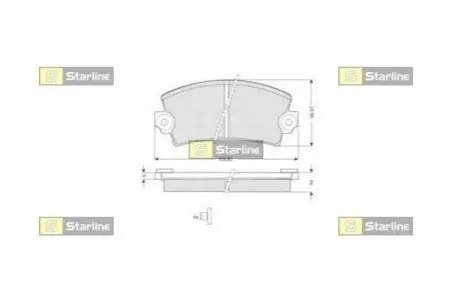 Колодки тормозные дисковые, к-кт. STARLINE BD S175