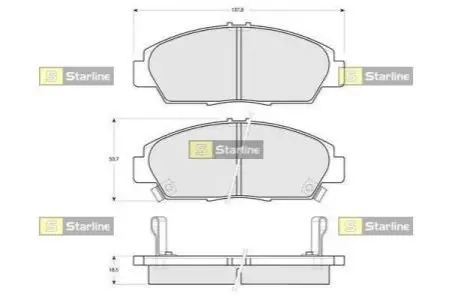 Колодки тормозные дисковые, к-кт. STARLINE BD S160