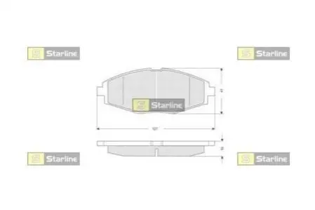 Колодки тормозные дисковые, к-кт. STARLINE BD S134