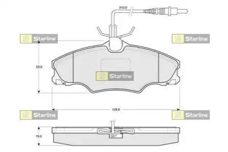 Колодки тормозные дисковые, к-кт. STARLINE BD S128