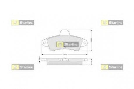 Гальмівні колодки дискові STARLINE BD S111 (фото 1)