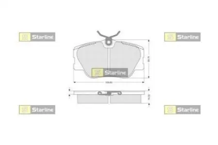 Колодки тормозные дисковые, к-кт. STARLINE BD S104