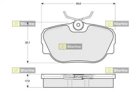 Гальмівні колодки дискові STARLINE BD S102