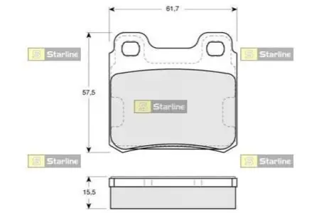 Колодки тормозные дисковые, к-кт. STARLINE BD S103