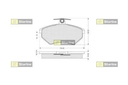 Гальмівні колодки дискові STARLINE BD S071